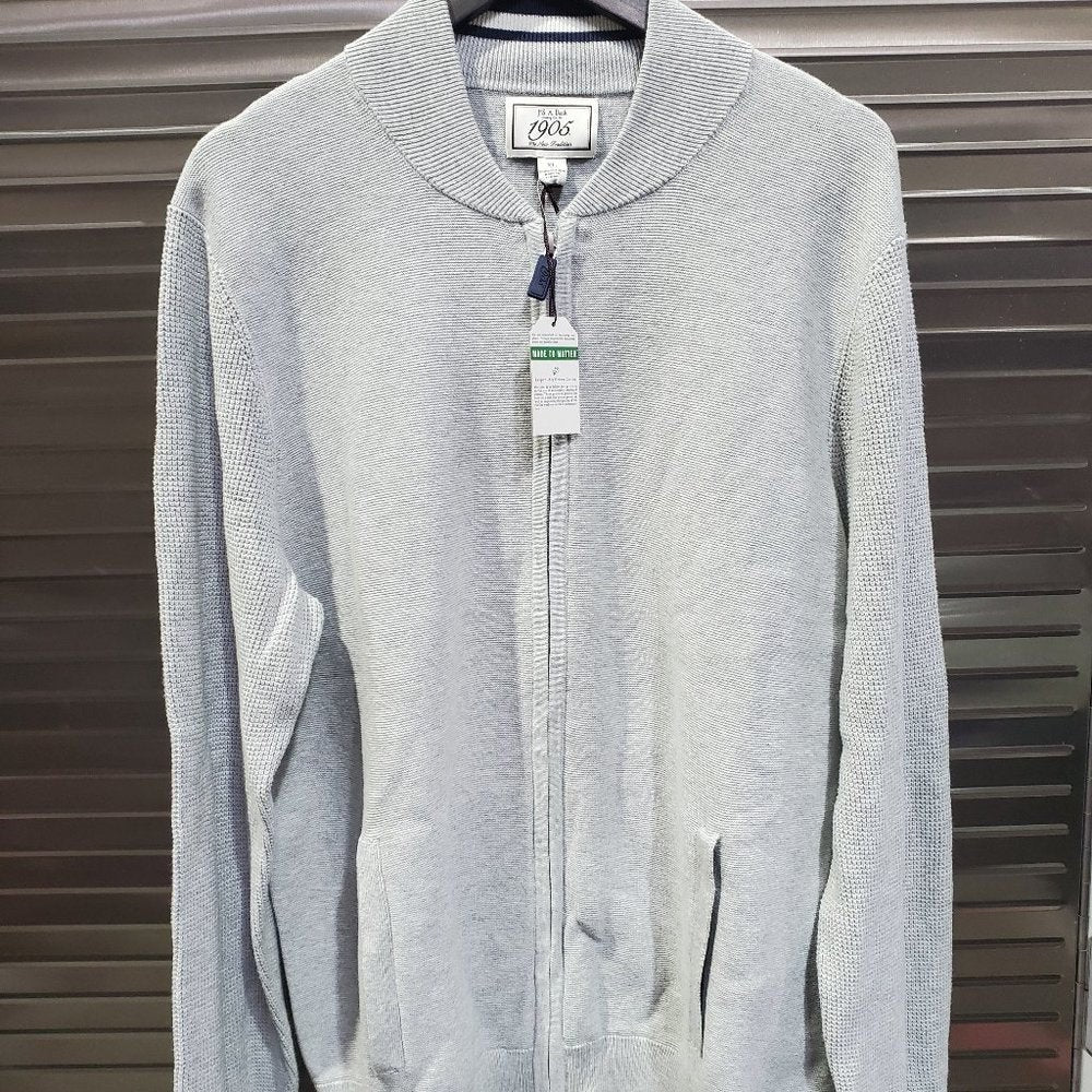 Jos A Bank Full Zip Mock Neck Knit Sweater, Various