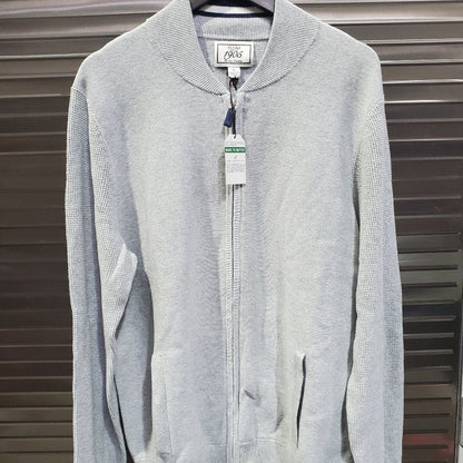 Jos A Bank Full Zip Mock Neck Knit Sweater, Various