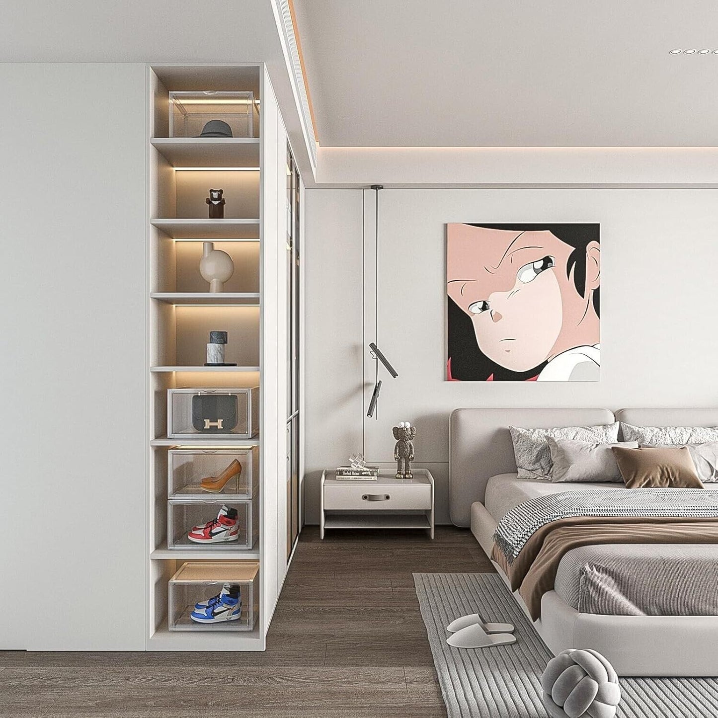 Stackable Shoe Box - Organizer 4 Pack Shoe Rack