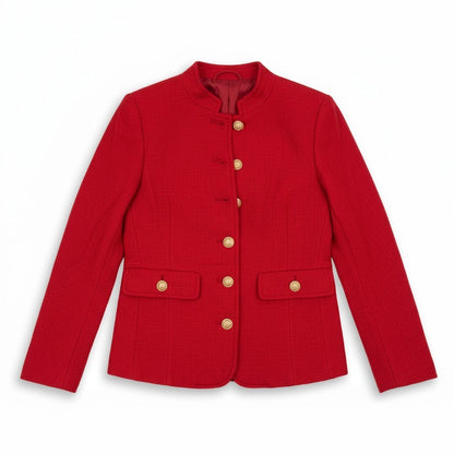 NWT Talbots Women's Red Short Wool Peacoat - Color: Red Pop - Sizes 2-14