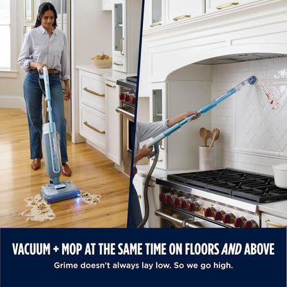 Shark AquaReach Cordless Vacuum Mop Extendable Wand Blue WD551  lightweight HEPA