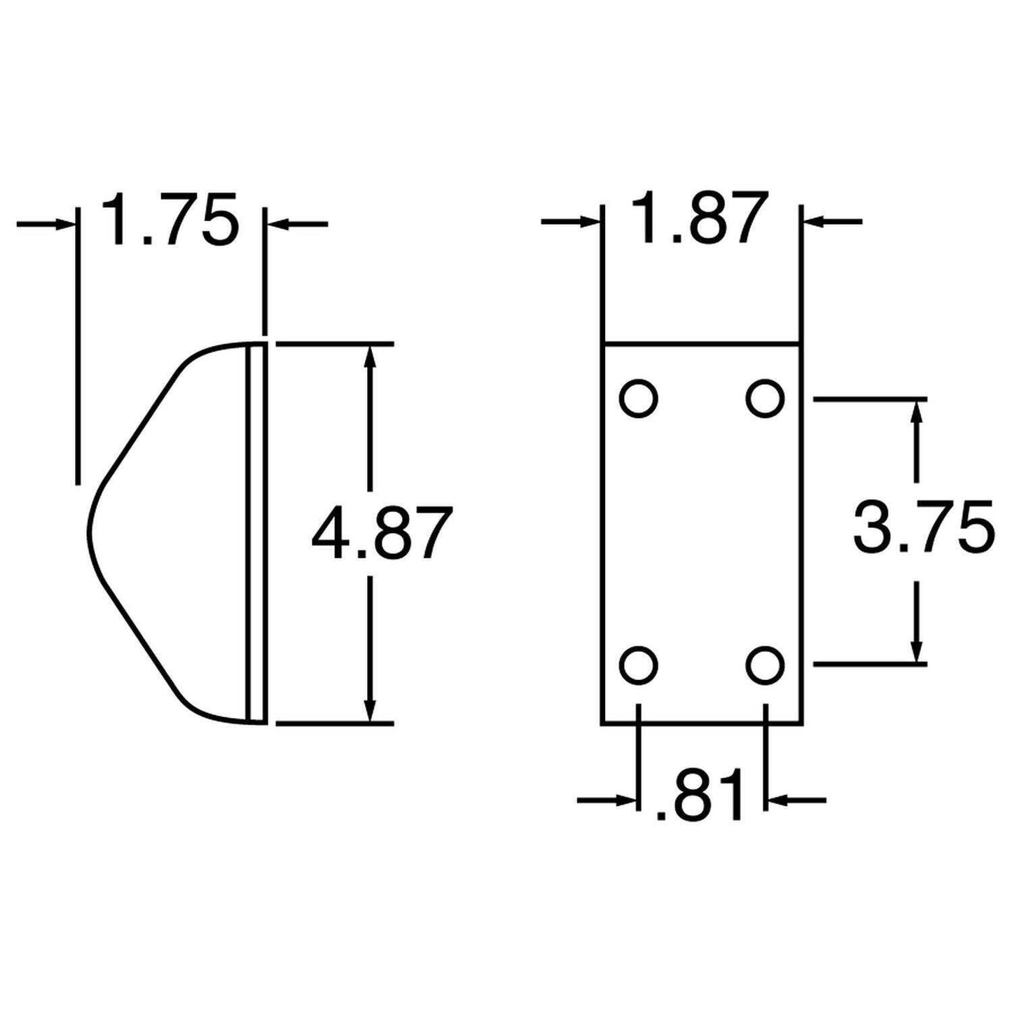 Truck-Lite (1101A) Marker/Clearance Lamp Mount