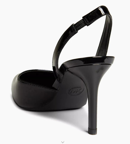 MICHAEL Michael Kors Alina Flex Slingback Pumps - Black Patent Leather