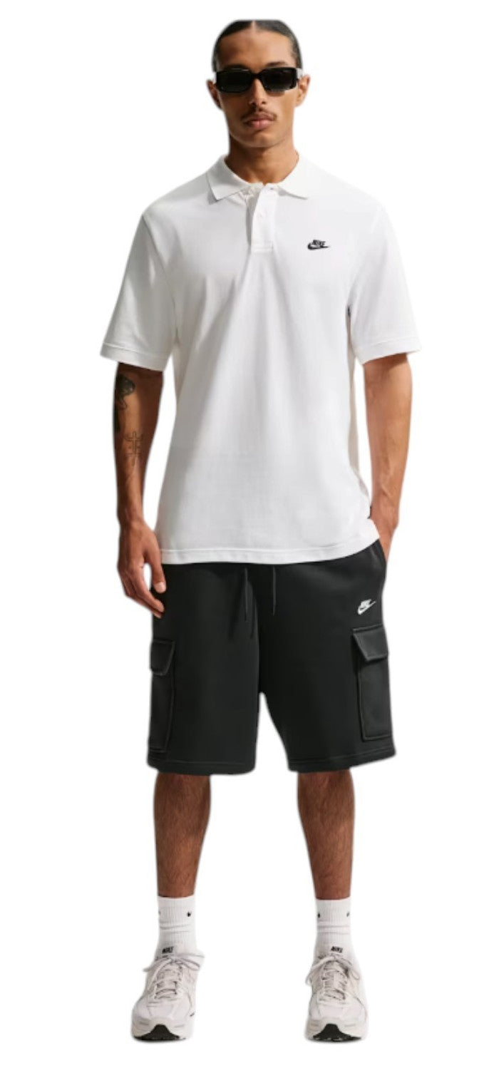 MENS NIKE CLUB FLEECE CARGO SHORTS FN3525-010 BLACK/BLACK/WHITE NEW-SIZE XXL
