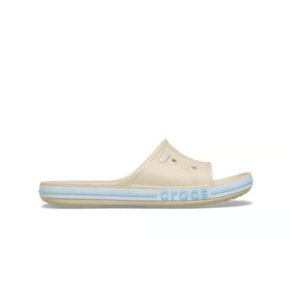 Crocs Bayaband Slides US Men's 12, Tan & Blue NWT #205392