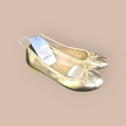 Cat & Jack Girls' Ballet Flats Gold Diana Slip-On Shoes New, 1