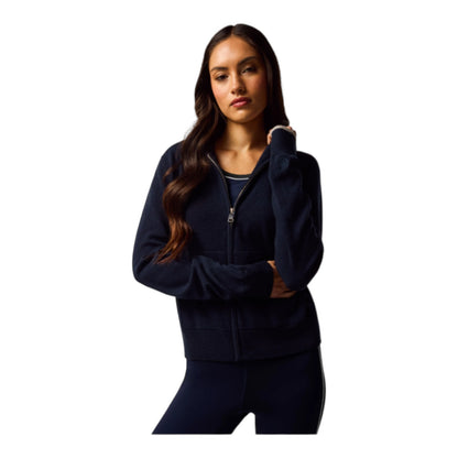 Women's Greyson Koko Full-Zip Hoodie Cashmere-Wool Zip-Up Cardigan, Maltese Blue