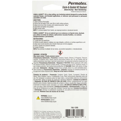 Permatex 80011 Form-A-Gasket #2 Sealant, 11 oz.