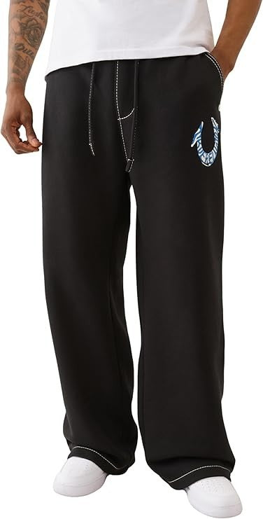 True Religion Men's HS Paint Baggy Big T Sweatpants