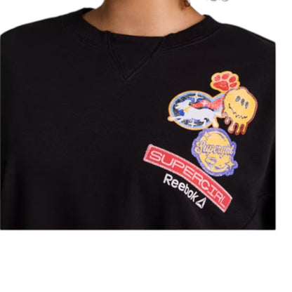 Reebok Women's Supergirl Graphic Sweatshirt & French Terry Graphic Shorts
