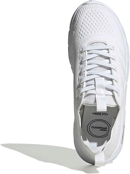 Women's adidas Cloudfoam Flex Slounge White Sneakers - Size 10 Wide - KI1460