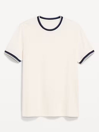 OLD NAVY Men's Crew Neck Trim Ringer Pique T-Shirt Tee NWT, Many colors & Sizes