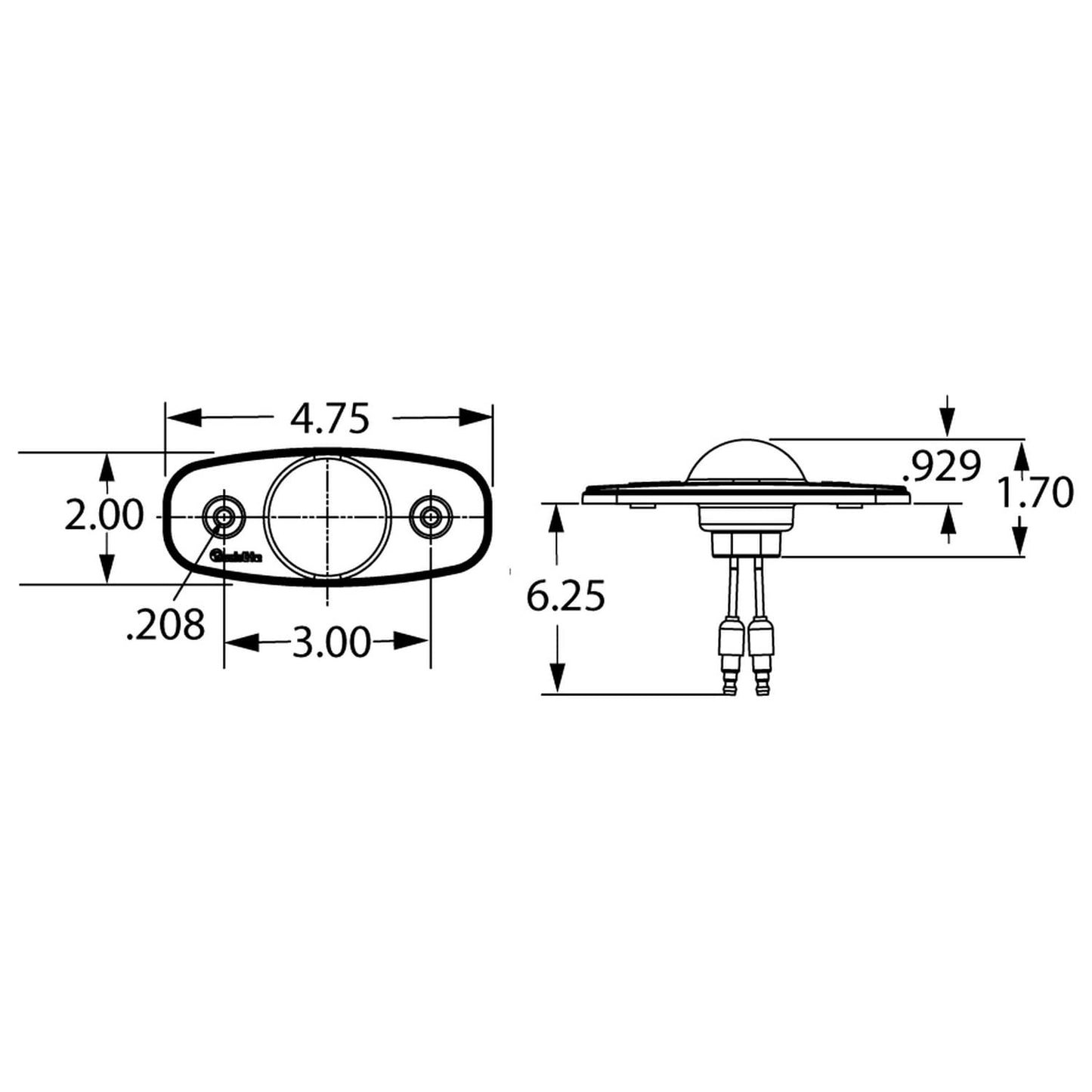Truck-Lite Yellow LED Lamp - 26270Y