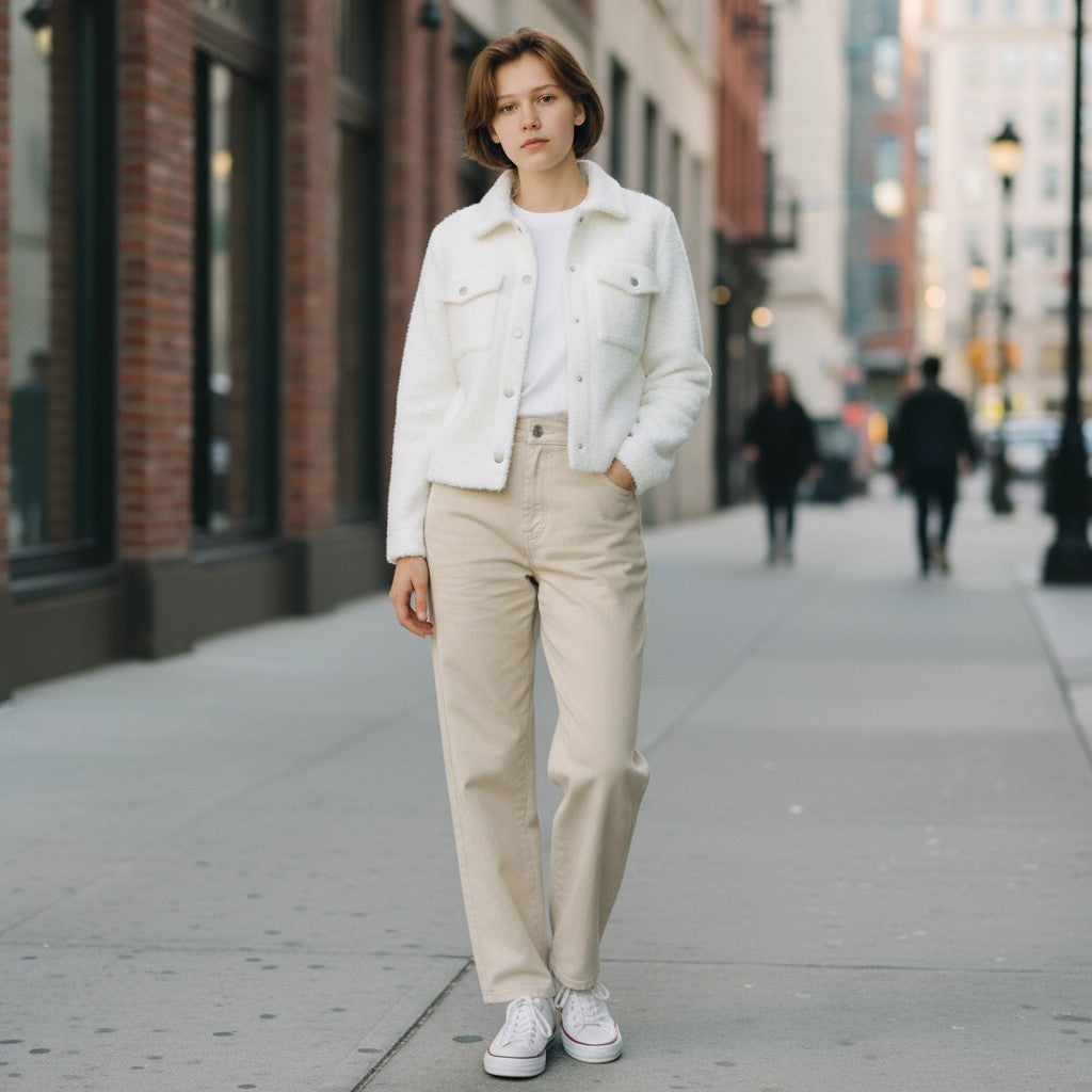 New Rachel Zoe White Teddy Jacket Classic Style | XS