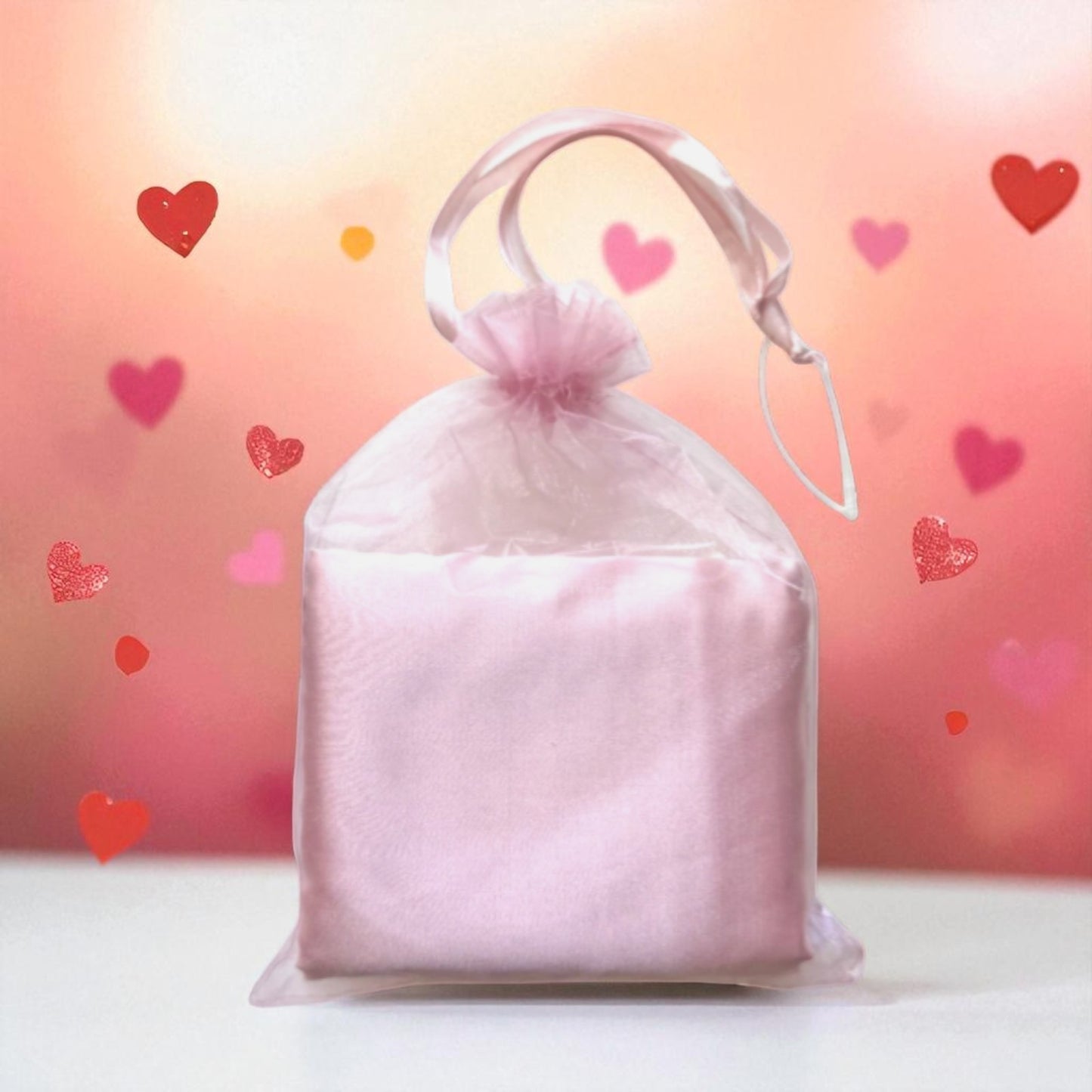 NEW Satin Pillow Case & Sleep Mask Set in Pink in nice gift bag