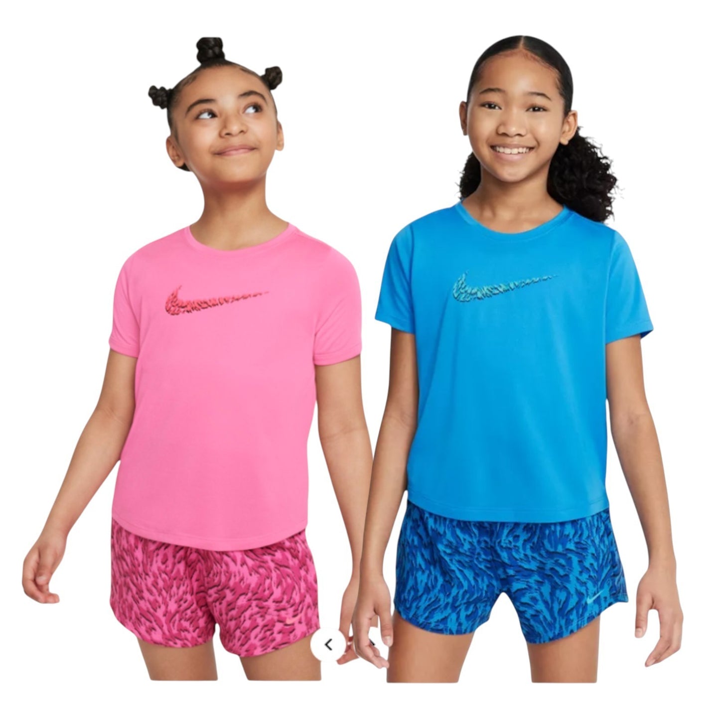Nike One Older Kids' (Girls') Short-Sleeve Training Top - Blue or Pink