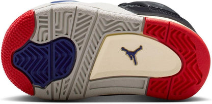 Toddler's Jordan 4 Retro OG Black/Fire Red-Deep Royal Blue (IB4387 003)