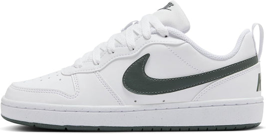 Nike Court Borough Low Recraft Big Kids' Shoes (White/Vintage Green) 5.5y