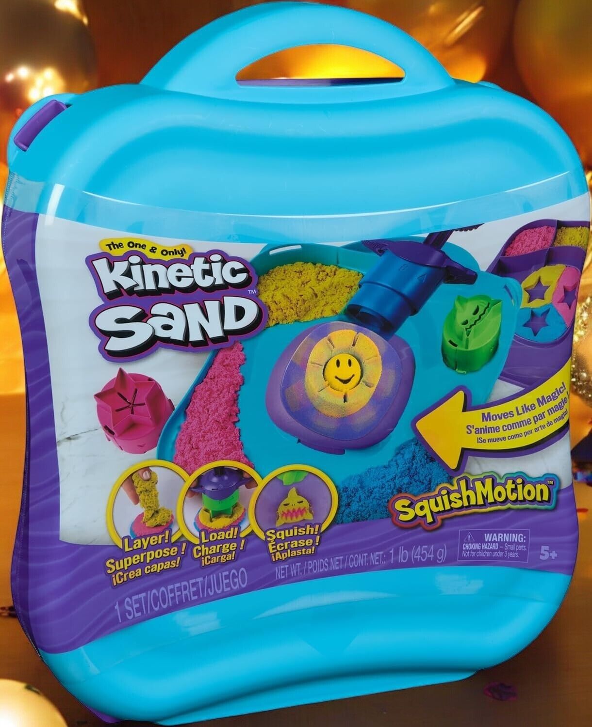 Kinetic Sand, SquishMotion Playset With 1lb Sand New