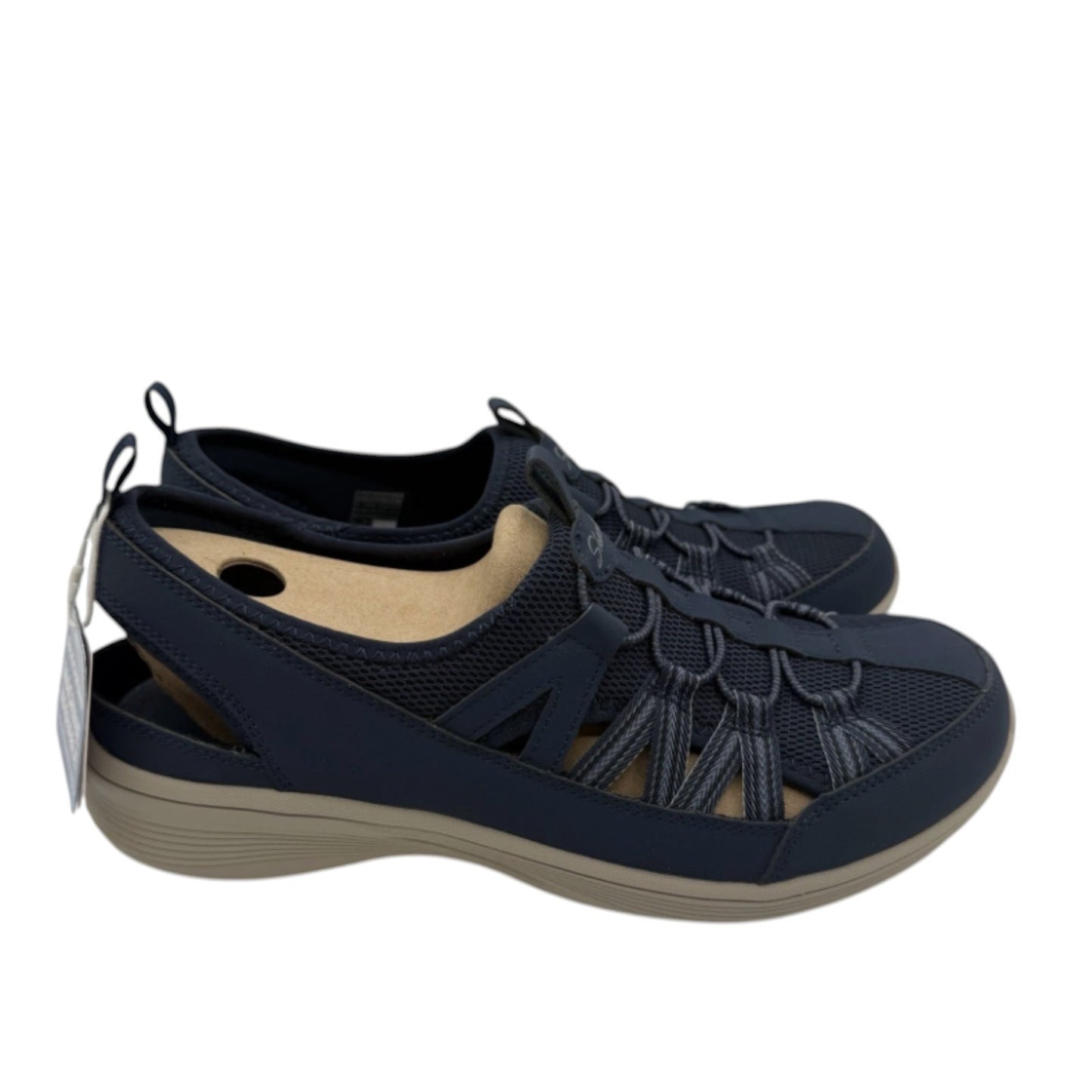 Skechers New Coool Sweet Promise Sandals Womens Sz 7.5 Navy Blue Slip On Shoes