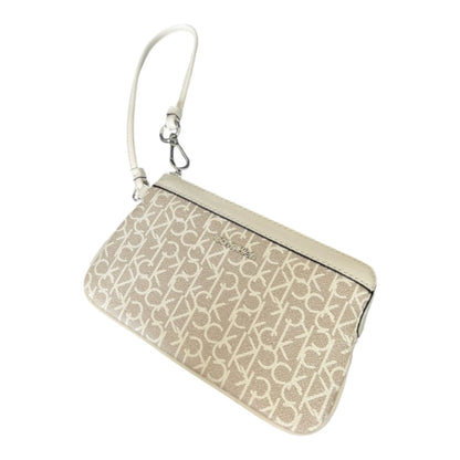Calvin Klein Wristlet Khaki Vanilla & White