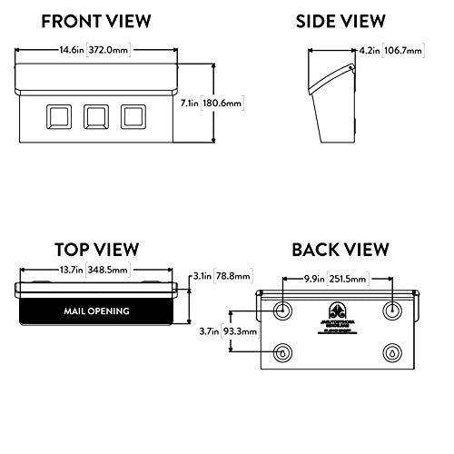 Architectural Mailboxes Wayland™ Vertical Wall-Mounted Mailbox for Outside, Rus