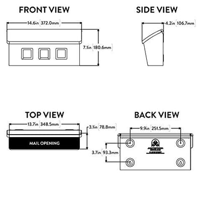 Architectural Mailboxes Wayland™ Vertical Wall-Mounted Mailbox for Outside, Rus