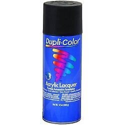 Dupli-Color Dal1607 Flat Black General Purpose Acrylic Lacquer - 12 oz