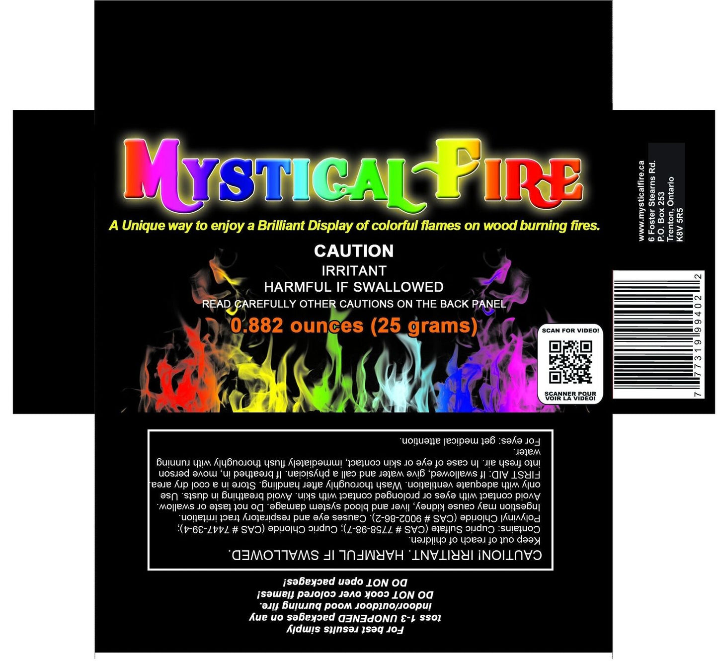 Mystical Fire Flame Colorant Vibrant Long-Lasting Pulsating Flame Color Changer