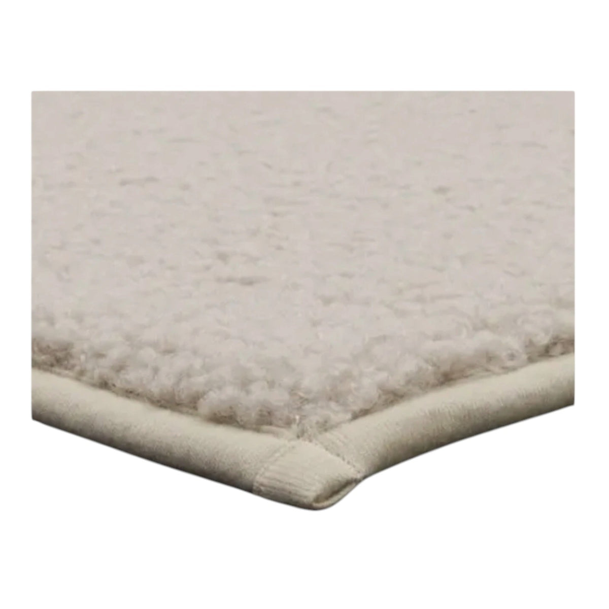 Light Gray Boucle Memory Foam Bath Rug, 17" X 24"