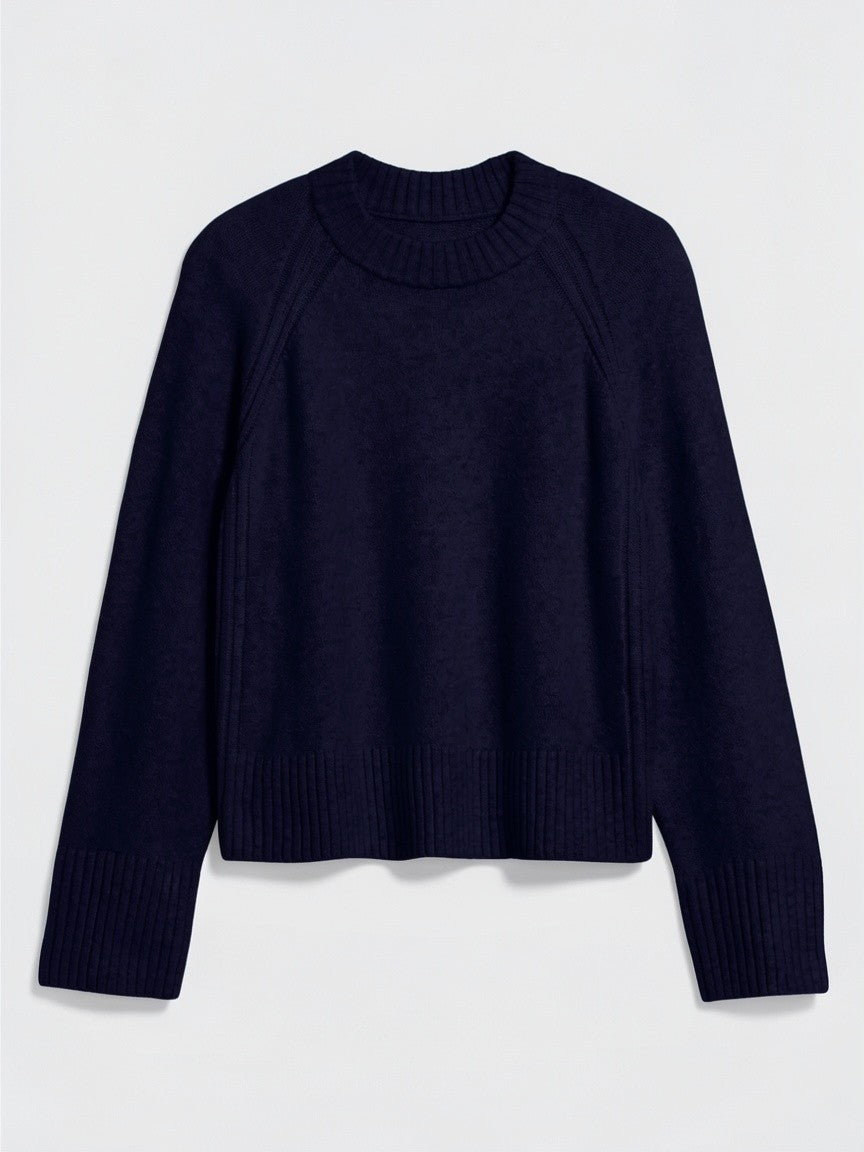 Old Navy SoSoft Crewneck Sweater Womens, Relaxed Knit - Cream, Black or Blue NWT