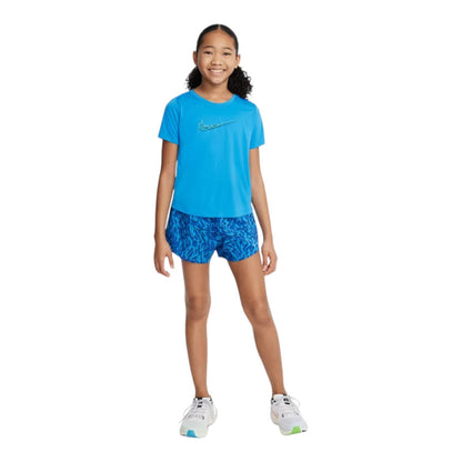 Nike One Older Kids' (Girls') Short-Sleeve Training Top - Blue or Pink