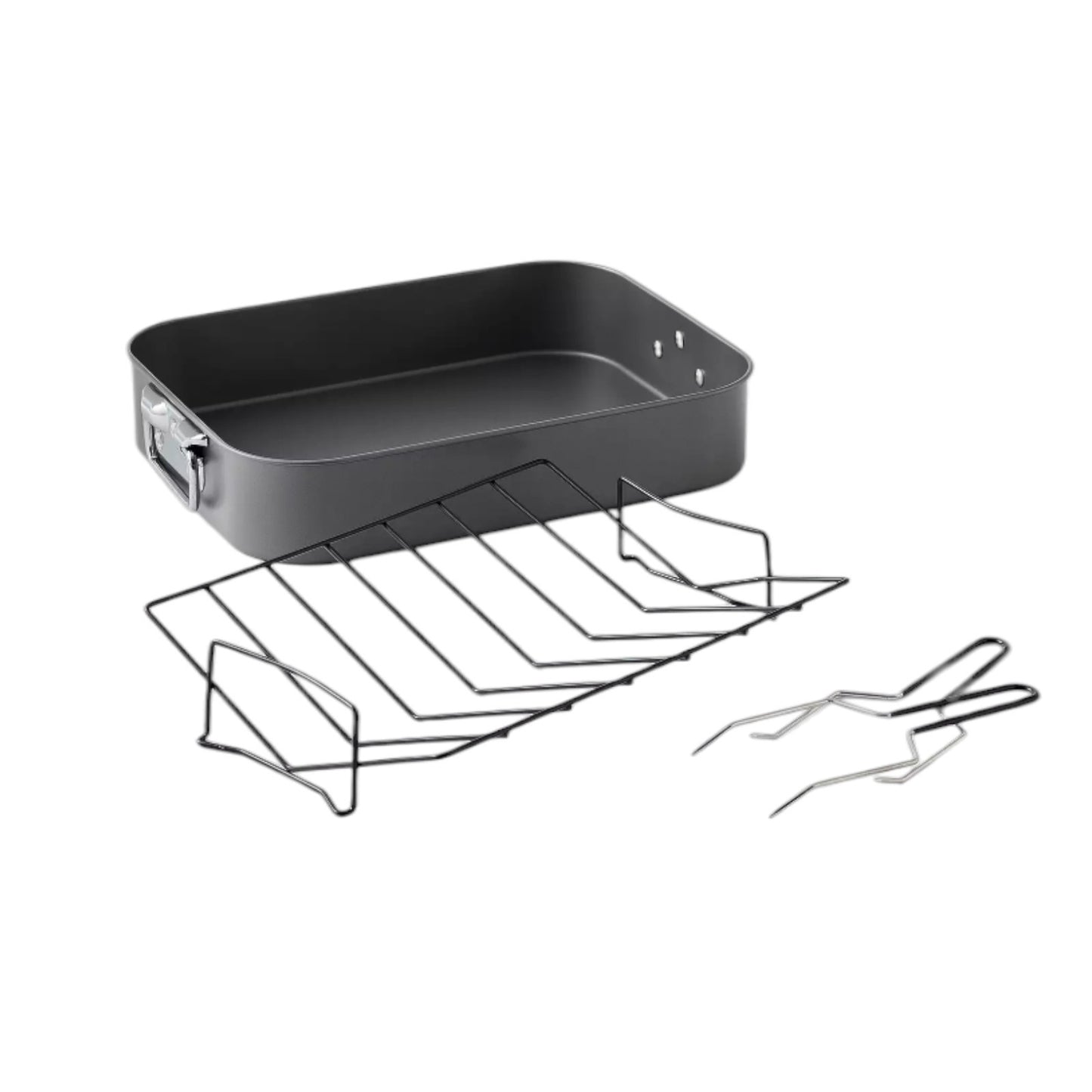 Roasting Pan with Rack 16 Inch Stainless Steel Rectangular Turkey Roaster Pan