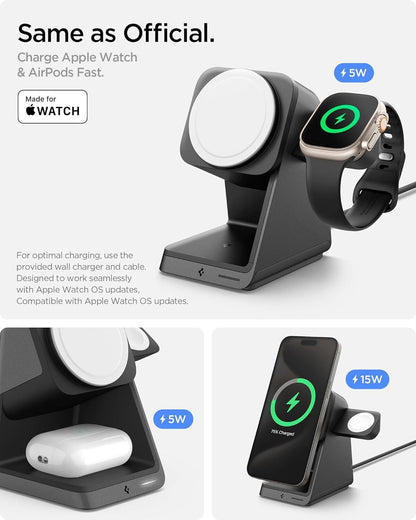 Spigen ArcField (MagFit+) 3 in 1 + a MagSafe Certified Charger Stand