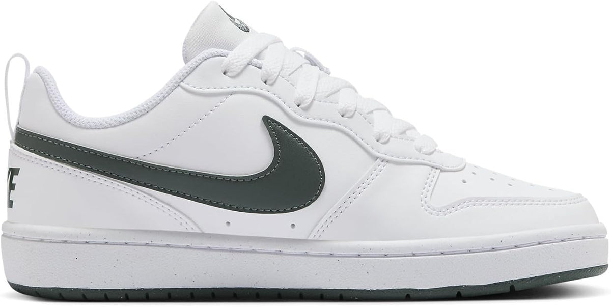 Nike Court Borough Low Recraft Big Kids' Shoes (White/Vintage Green) 5.5y