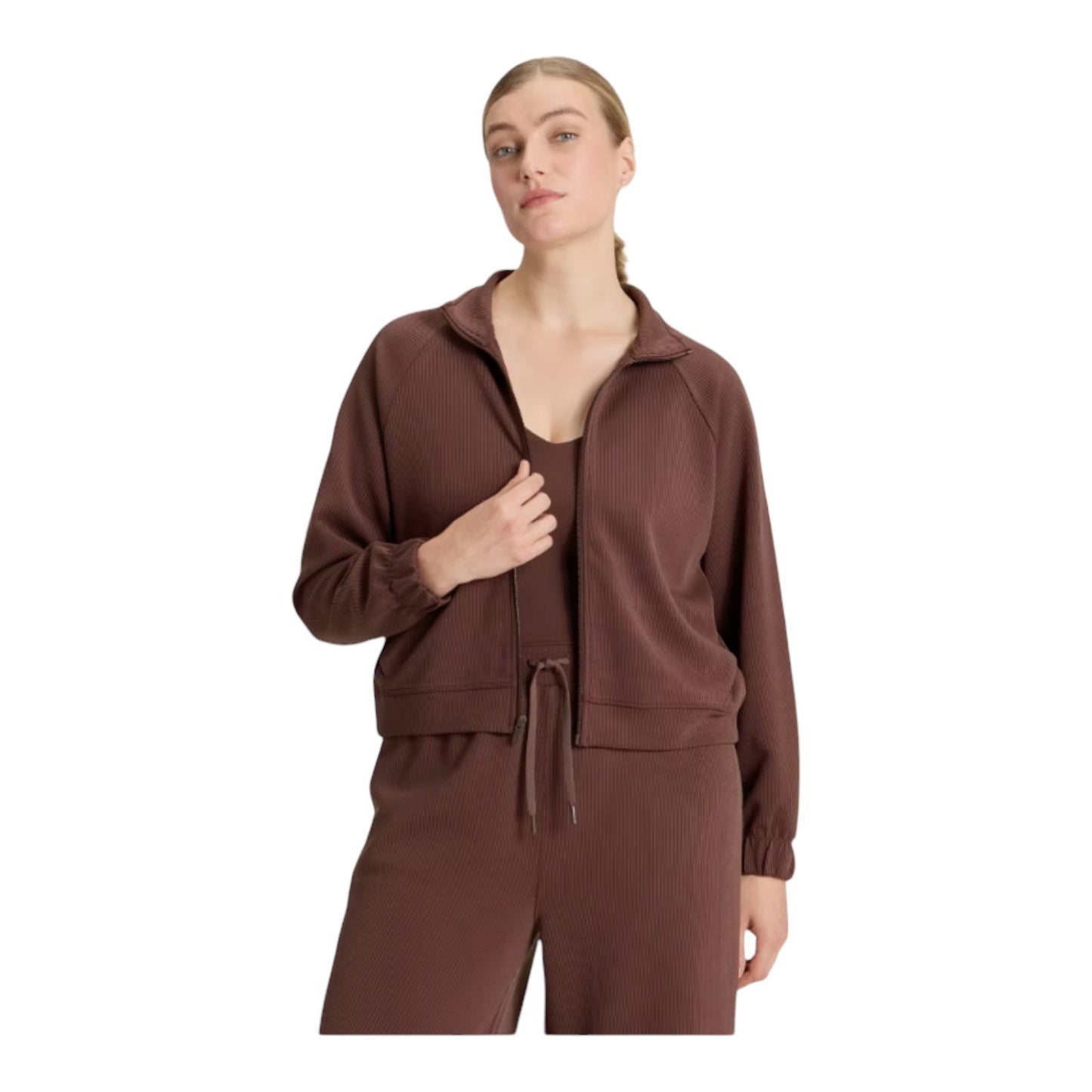 Women Airy Sleek Ribbed Full Zip Jacket - All In Motion