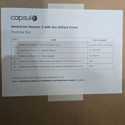 Capsule SmartLinx Neuron 3 Patient Capsule  With IO Port Cover