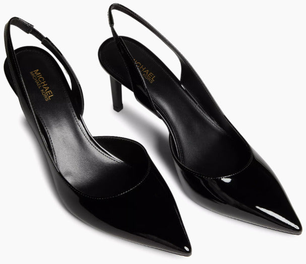MICHAEL Michael Kors Alina Flex Slingback Pumps - Black Patent Leather