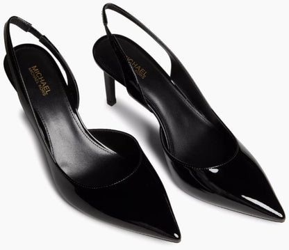 MICHAEL Michael Kors Alina Flex Slingback Pumps - Black Patent Leather