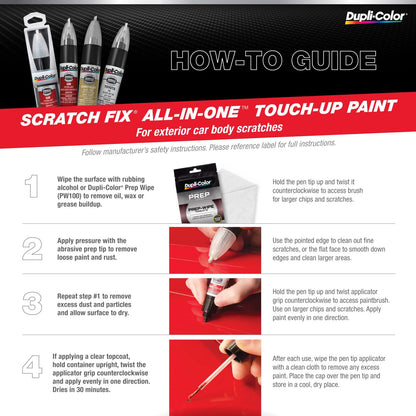 Dupli-Color Scratch Fix All-in-1 Touch Up Paint, Gloss, Bright White, .50 fl. o