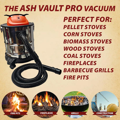 Ash Vault Pro 5-Gallon Vacuum – Efficient Dust and Ash Removal with 10-Amp Power