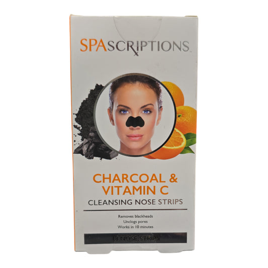 SpaScriptions Charcoal & Vitamin C  Cleansing Nose Strips 18 Strips