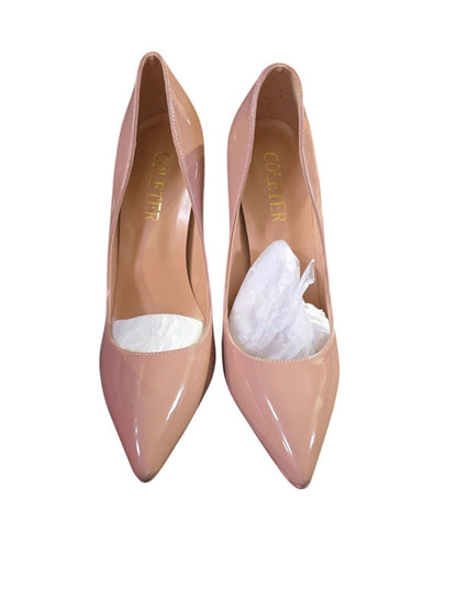 COLETER Women's Sexy Pointed Toe High Heels Patent Leather Pumps, Size 8