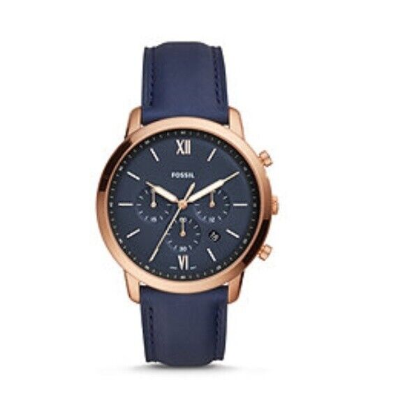 Fossil FS5454 Neutra Chronograph Leather Strap Men Watch Lexor Miami