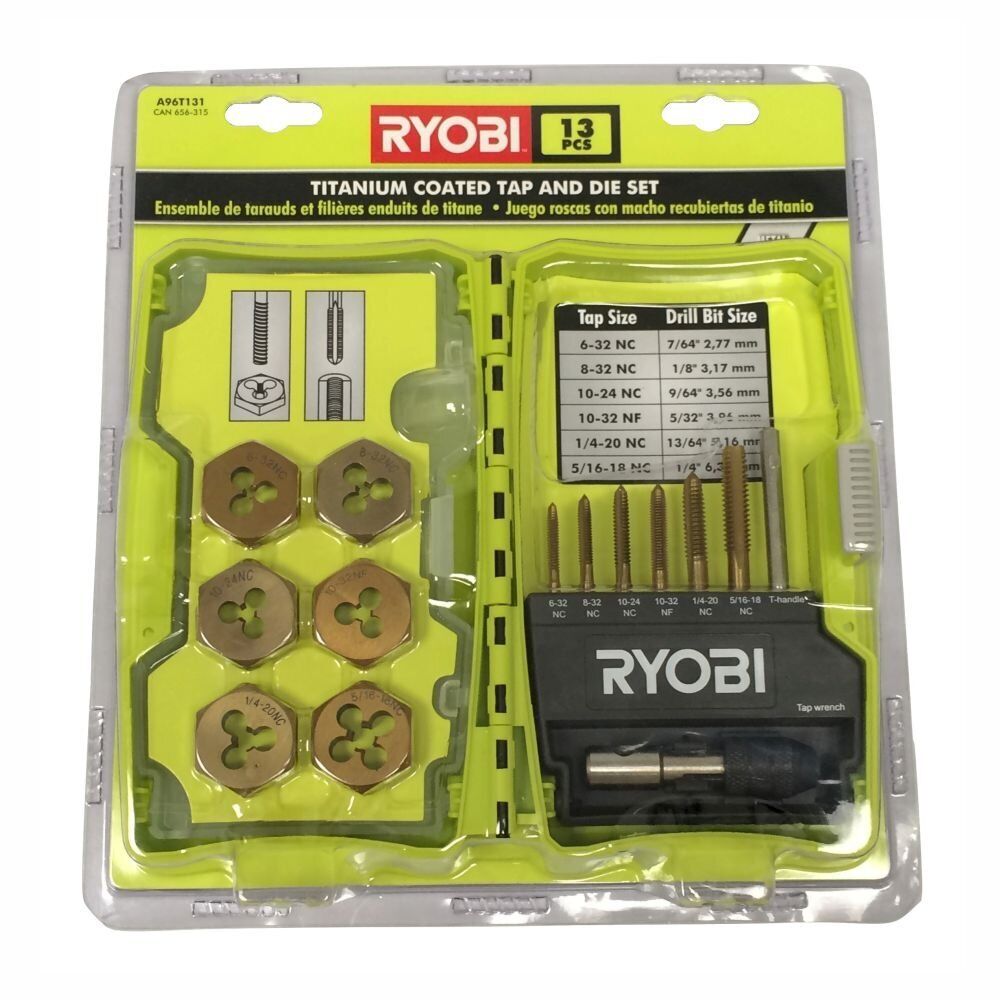 Genuine Ryobi A96T131 13-Piece Tap and Die Set NIB