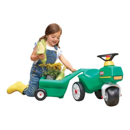 Little Tikes Tractor & Cart, Foot-to-Floor Ride-On, Green