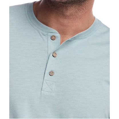 Weatherproof Vintage Men's Short Sleeve Melange Henley Shirt