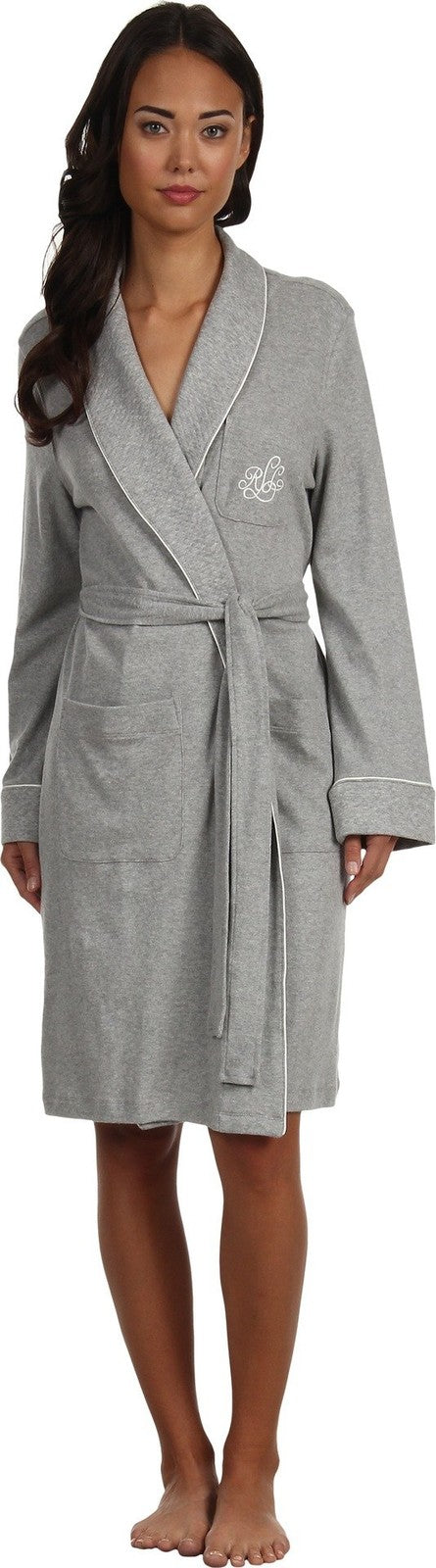 Lauren Ralph Lauren Plus Size Essentials Quilted Collar and Cuff Robe