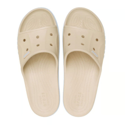 Crocs Bayaband Slides US Men's 12, Tan & Blue NWT #205392