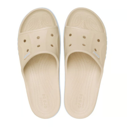 Crocs Bayaband Slides US Men's 12, Tan & Blue NWT #205392
